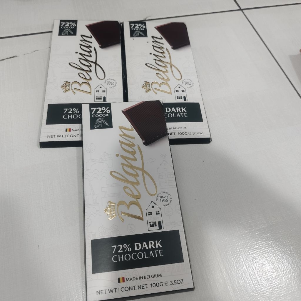 

Belgian 72% Dark Chocolate / Coklat 100 gr