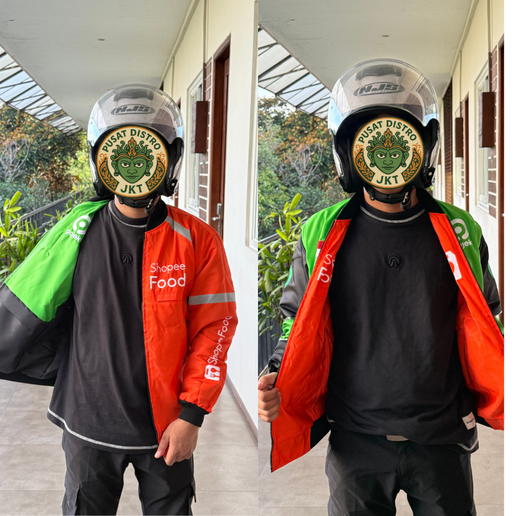 [Terlaris] Jaket Shopeeexpress Gojek Bolak Balik