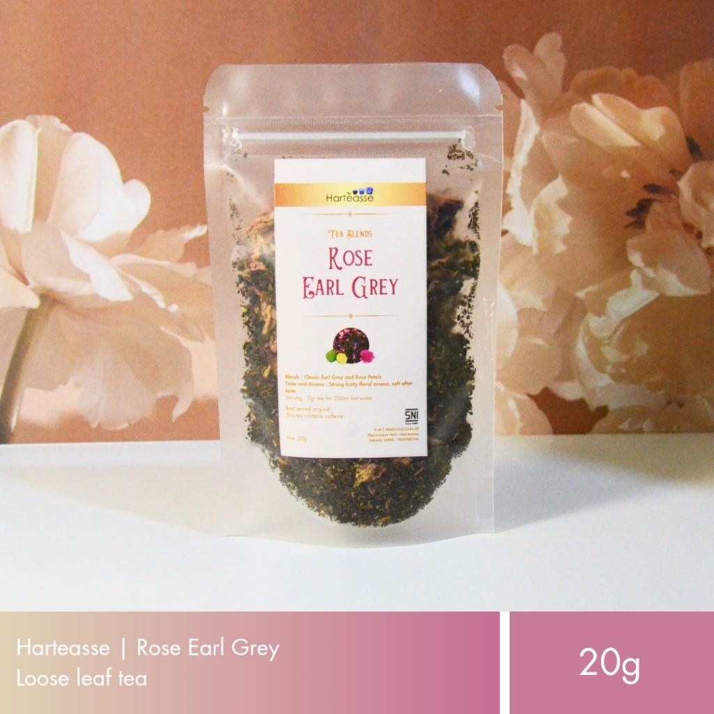 

Harteasse | Rose Earl Grey | Teh Hitam dengan Bergamot dan Mawar Kemasan Pouch | Loose Leaf | 20g