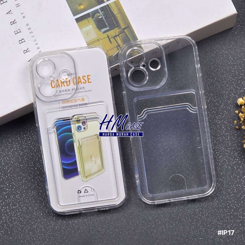 iPhone 17 iPhone 17 Air iPhone 17 Pro iPhone 17 Pro Max Case Slot Kartu / Card Case Bening iPhone 17