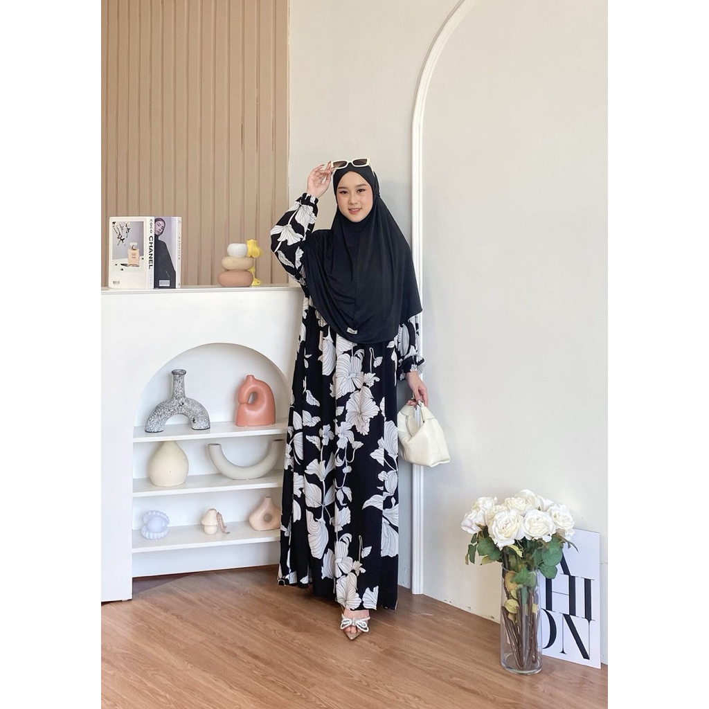 ( TERBARU ) MARWA DRESS HIJAB - dress set hijab