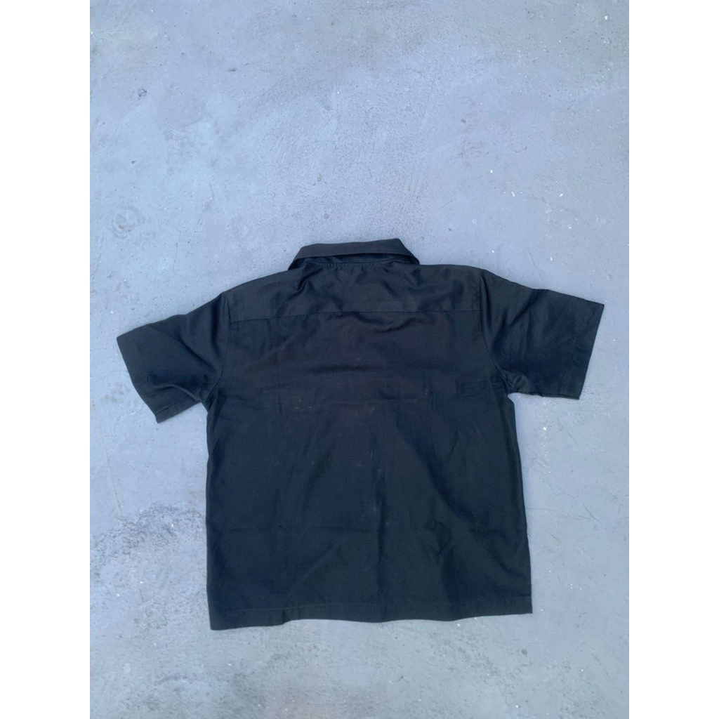 Kemeja Pendek Hitam Polos/ Kemeja Boxy &Celana Corduroy