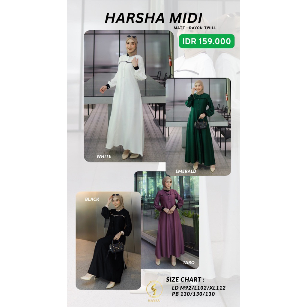 Harsha midi dress by Hayfa
