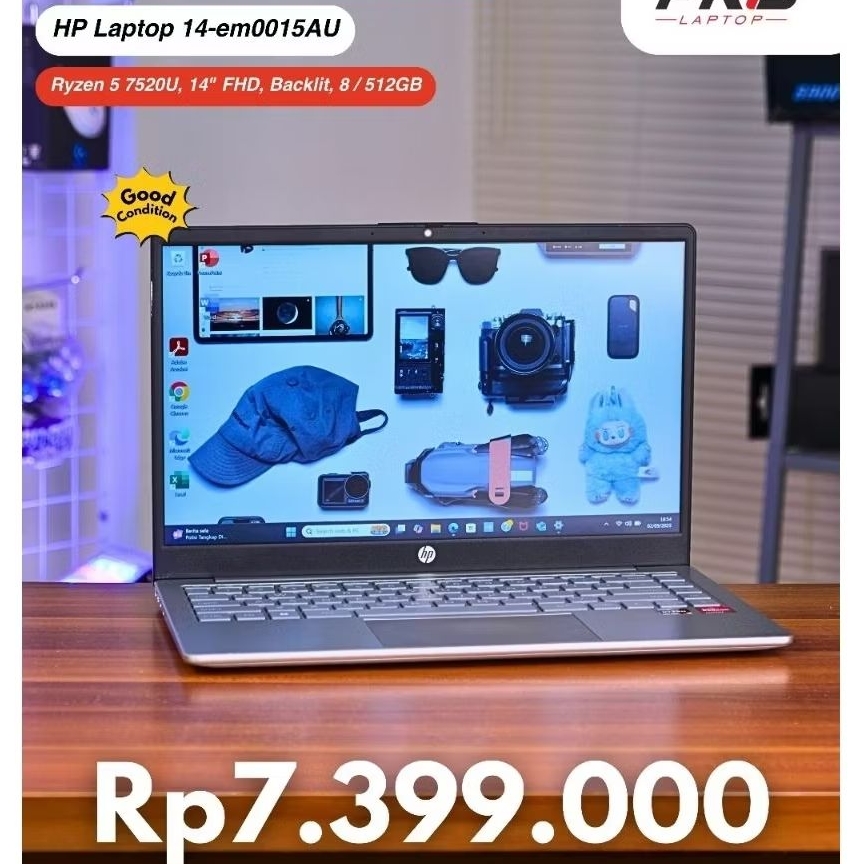 HP LAPTOP 14 (em0015Au) AMD RYZEN 5 7520U 8/512GB 14"