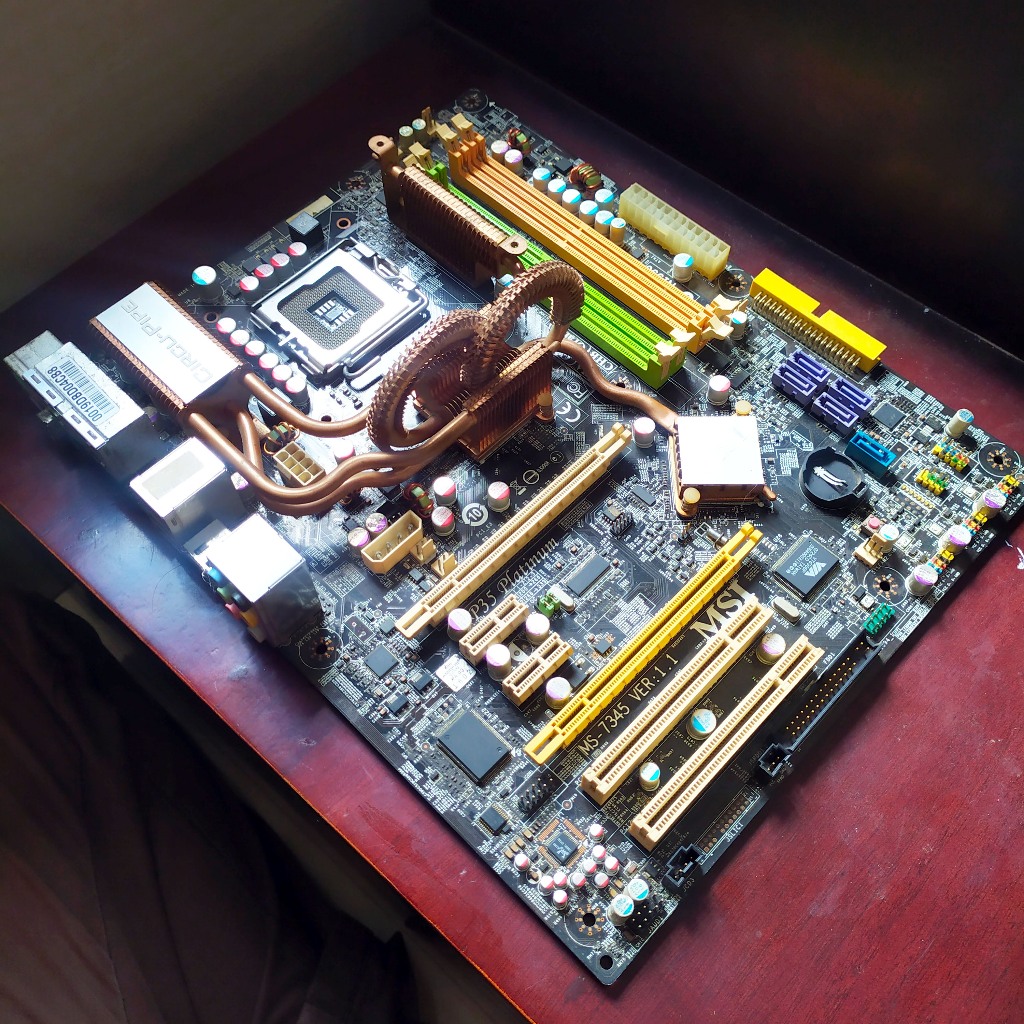 MSI P35 Platinum Motherboard LGA 775 | Mobo PC Jadul | Untested Kolpri Bekas