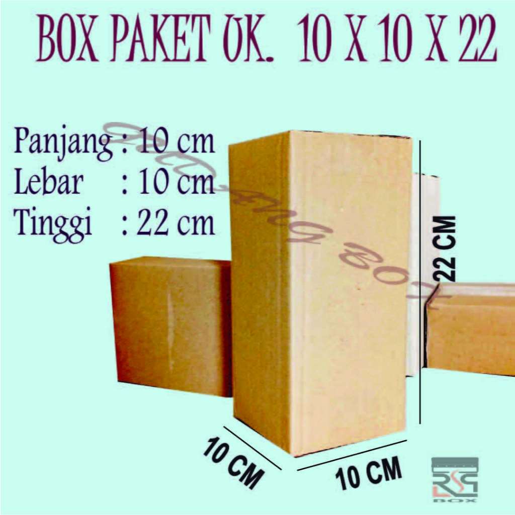

Kardus ukuran 10x10x22 cm box packing murah dus paket