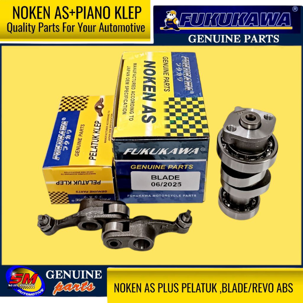 Noken As+Pelatuk Klep In/Ex 3Pcs Honda Blade/Revo Absolute Fukukawa