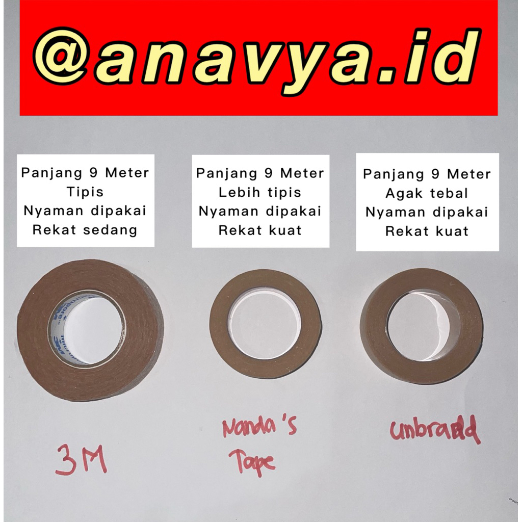 Scot skot mata warna coklat kulit eyelide tape roll 3M Plester Micropore 1 cm plester rhinoplasty op