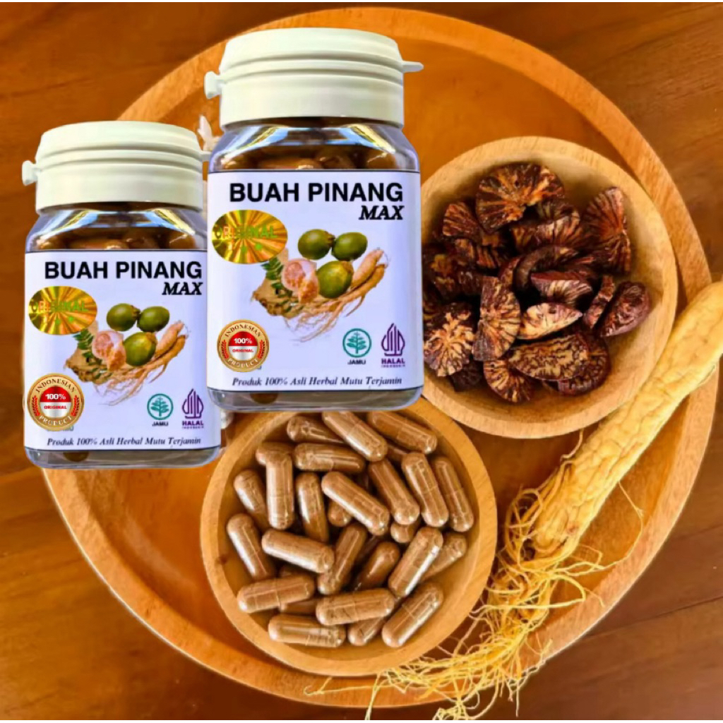 Buah Pinang muda obat stamina Serbuk Kapsul Murni isi 35 butir Asli tanpa campuran
