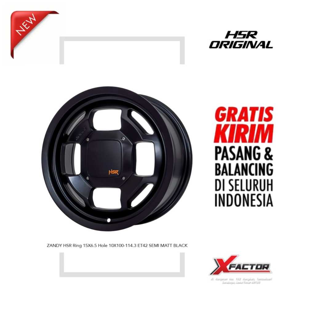 VELG R15 HSR ZANDY HSR R15X6.5 H5X100-5X114,3 ET42 SMB