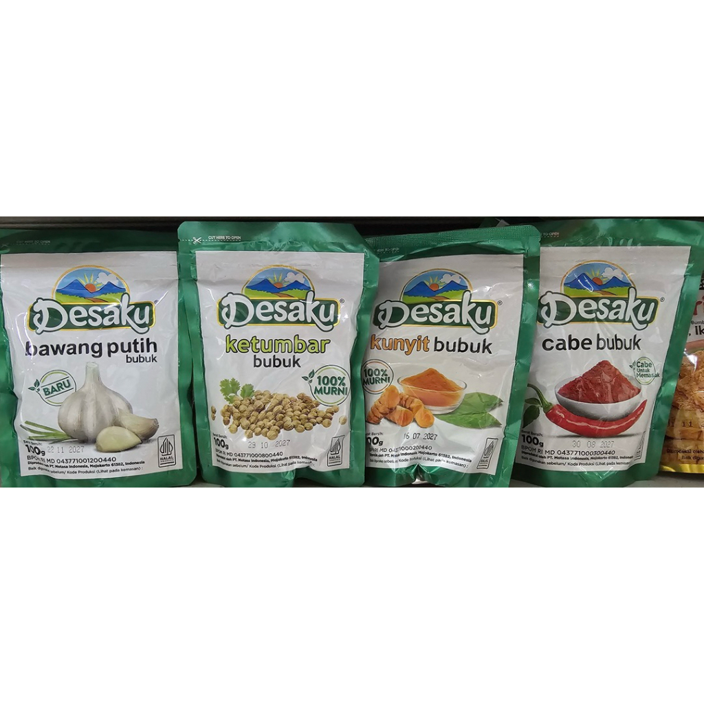 

Desaku Aneka Penyedap Bumbu Masak Bubuk 100g Pouch (4 Varian bumbu) - 100% Murni
