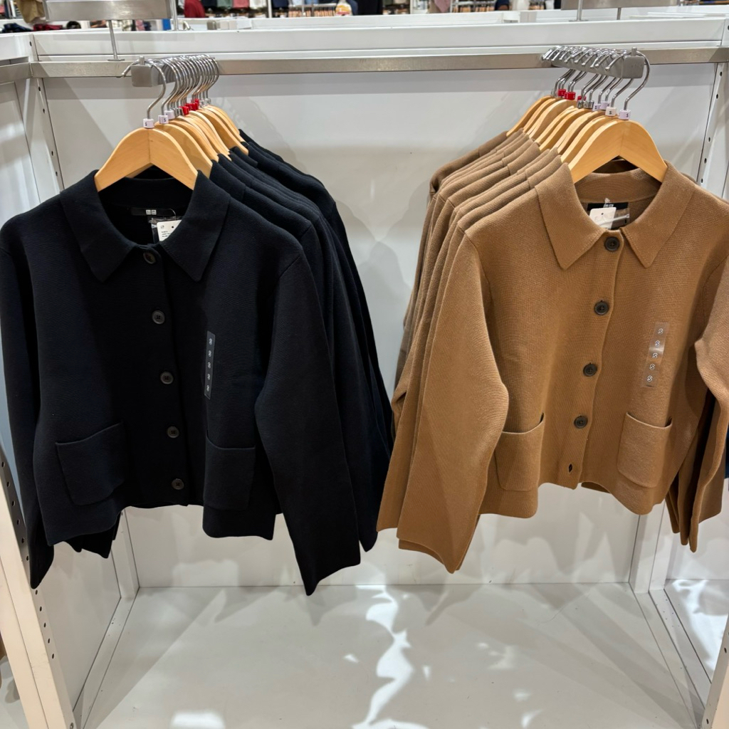 jaket rajut milano rib lengan panjang uniqlo cewek new arrival