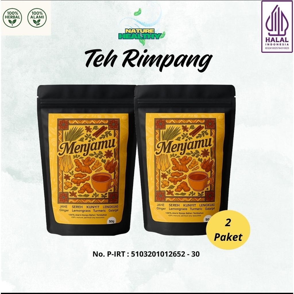 

teh Rimpang Menjamu by Nature healthy Bundling 2 | Teh kesehatan | Teh Rimpang Menjamu | Teh herbal