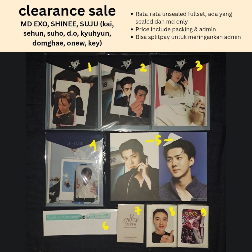 [READY STOCK] CLEARANCE SELL MD SM ARTISTS SUPER JUNIOR EXO SUJU PC PHOTOCARD SG22 SG23 PHOTOPACK PO