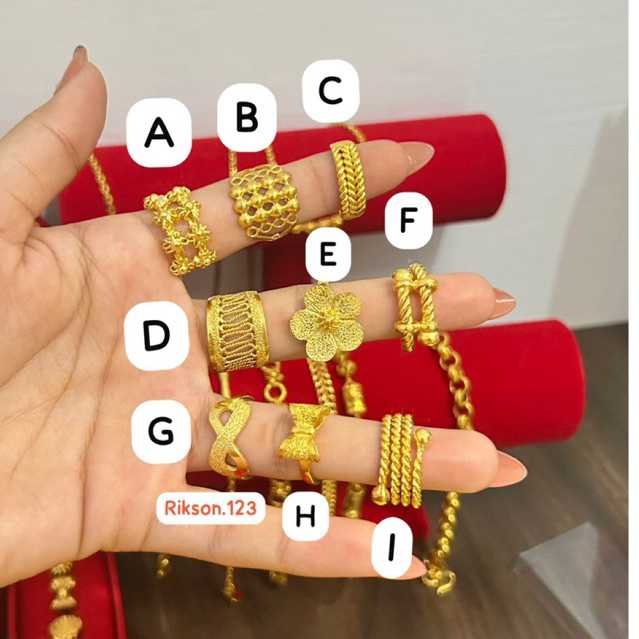 cincin replika emas London lapis emas 24k awet dan tahan lama persis seperti emas asli