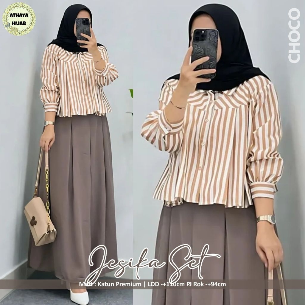 JESICA SET ROK ORI ATHAYA TERMURAH BISA COD // SETELAN WANITA TERBARU