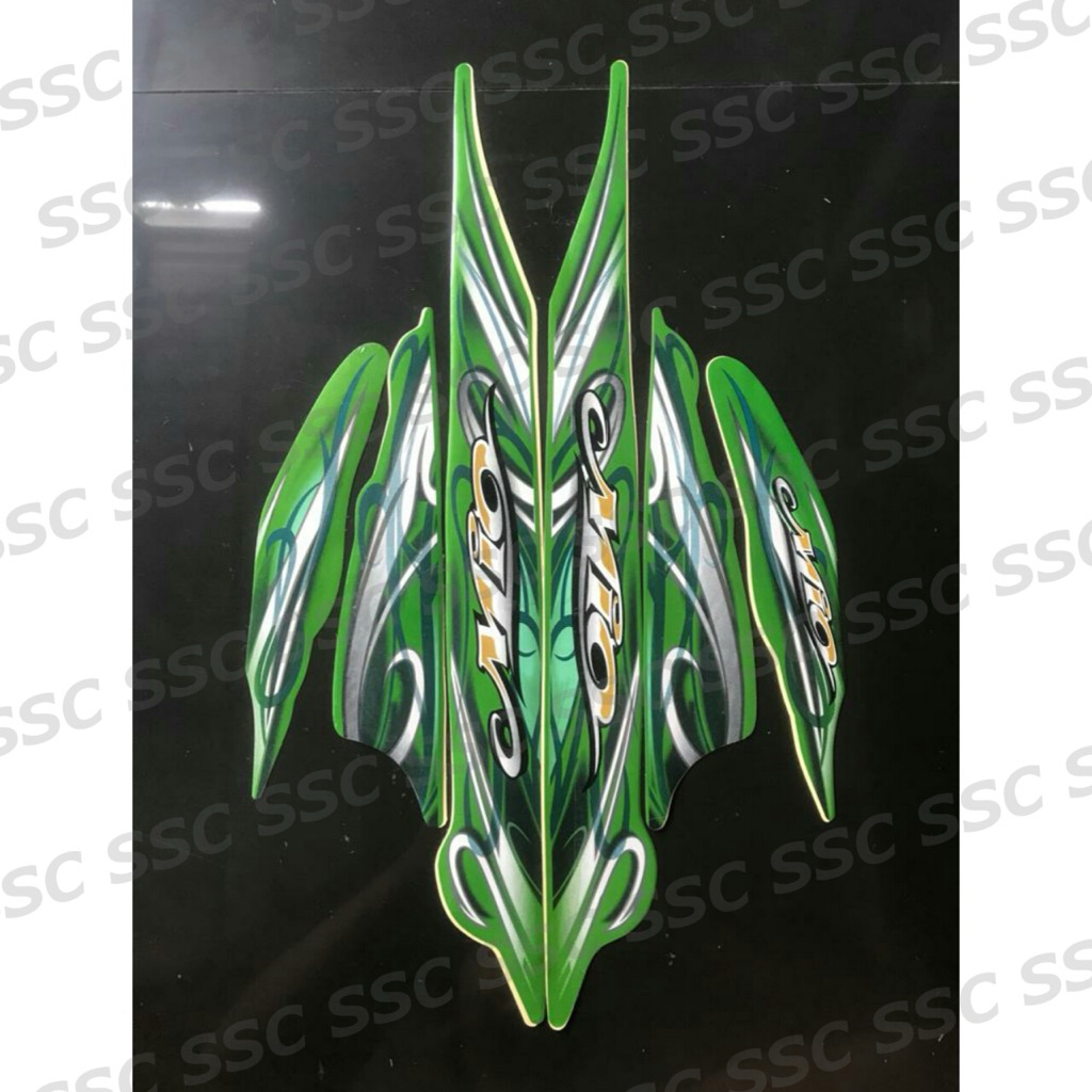 STRIPING STIKER MIO SMILE 2010 HIJAU