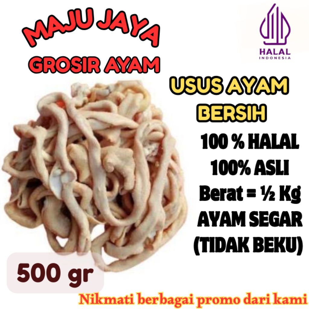 

USUS AYAM BERSIH 1/2Kg (500gr) JEROAN AYAM / USUS AYAM BERSIH DARI KOTORA / SEGAR / BERSIH / AYAM BROILER / AYAM NEGRI / AYAM BERKUALITAS /FRESH BERSIH / TIDAK BEKU / HALAL / AMAN DIKONSUMSI