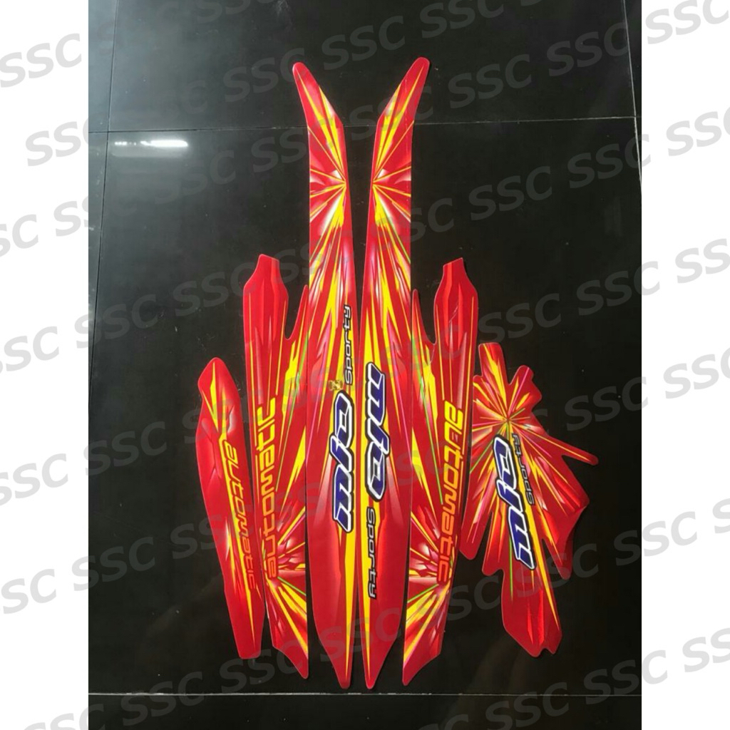 STRIPING STIKER MIO SMILE 2008 MERAH