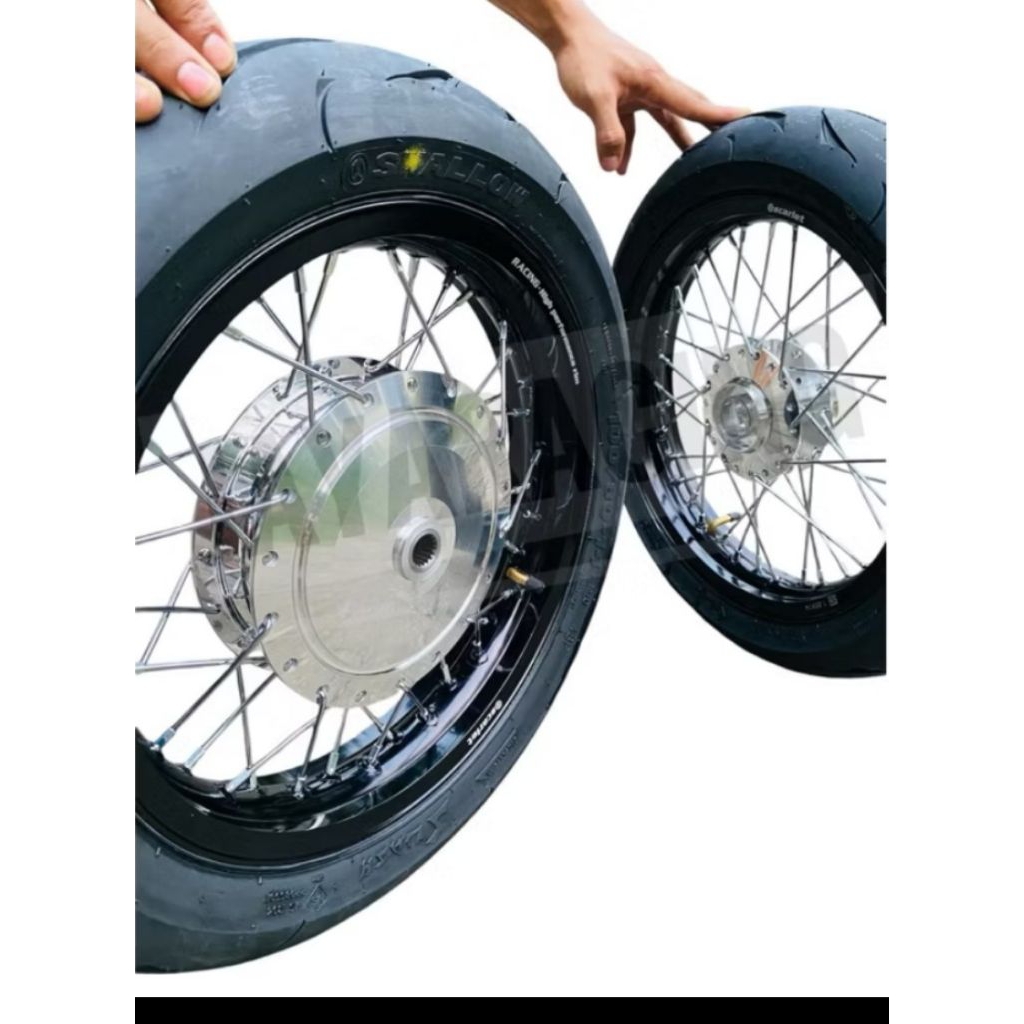 Paketan Velg Scarlet Ring 14 185 215 Vario 125/150 jari jari TDR crome tromol crome plus ban primax 