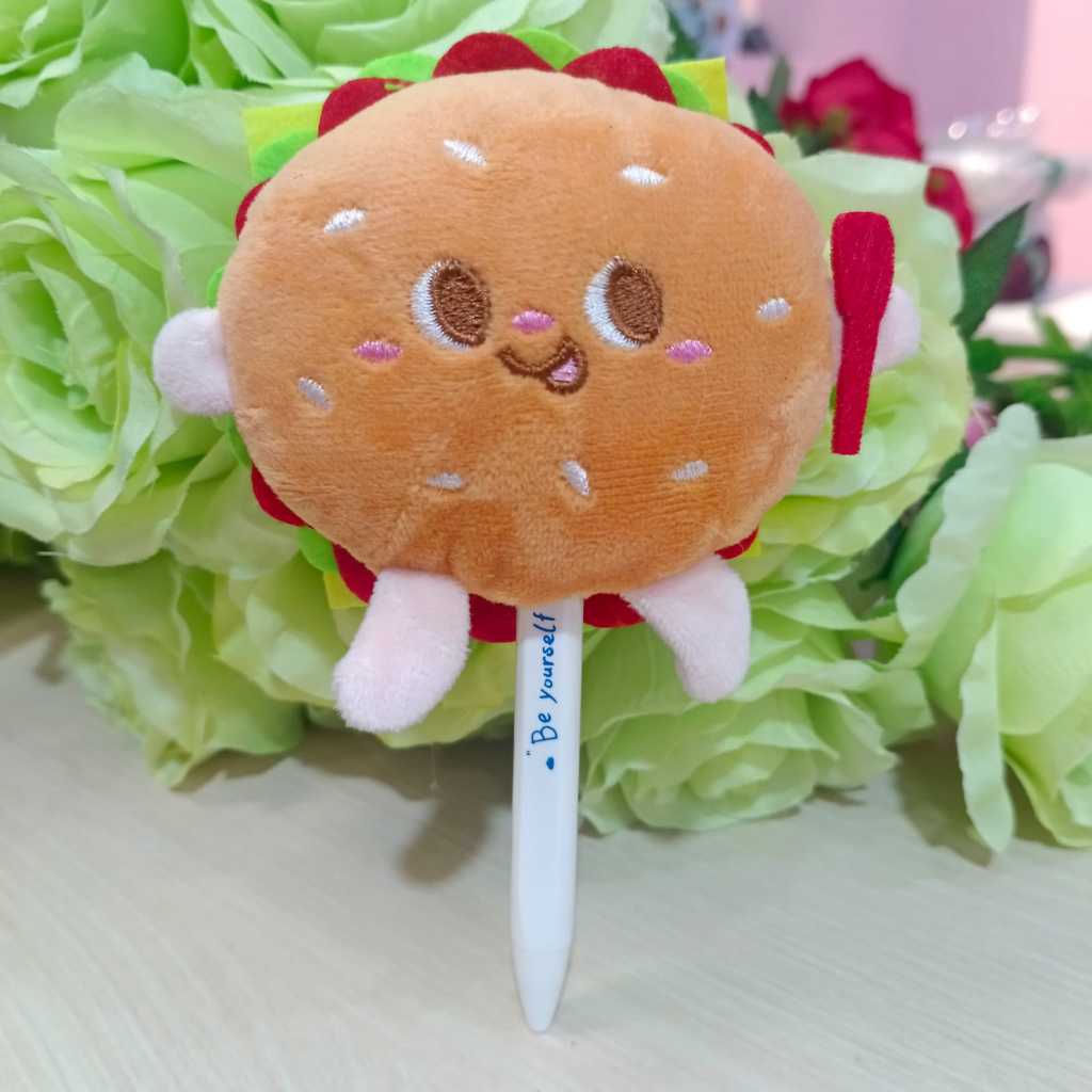 

Pink Ocean Pulpen Boneka Burger Fun Burger Doll Pen