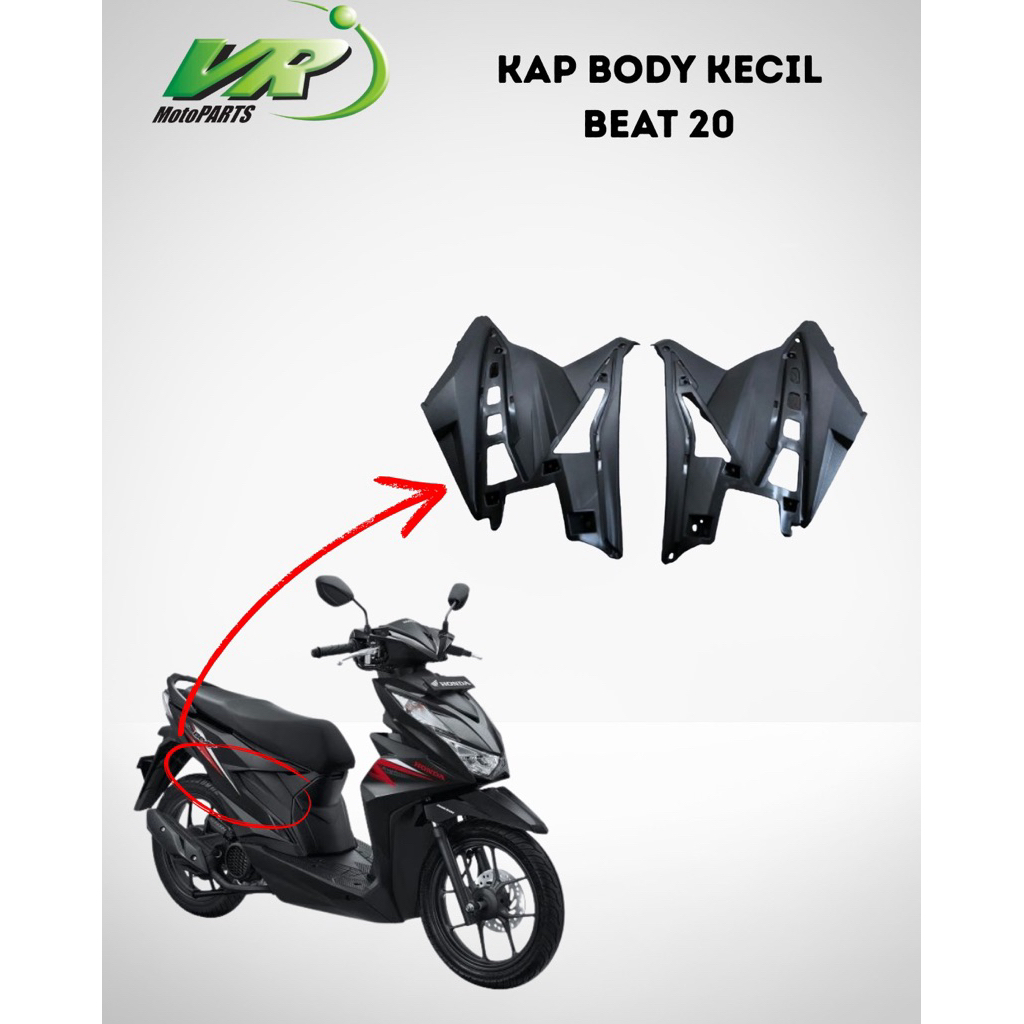 KAP COVER BODY KECIL BEAT NEW 2020 HITAM VR