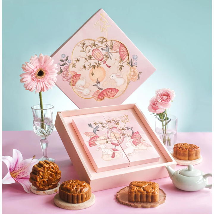 

(1SET) Kotak Mooncake isi 4 100gr 125gr 150gr kotak kue bulan mooncake box motif terbaru 2025