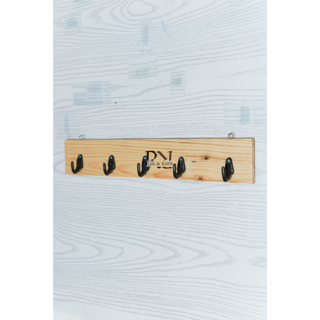 Hanger Kayu Cantelan Baju Gantungan Kunci|Kode T2