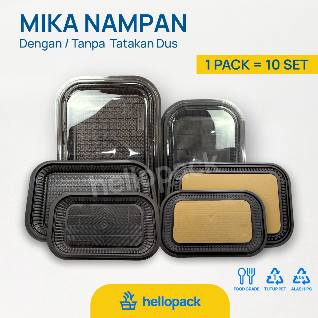 [1 Pack] Mika Kue Nampan / Tray Kecil Sedang Besar Mini Tatakan / Alas Kardus / Dus / Hantaran Snack