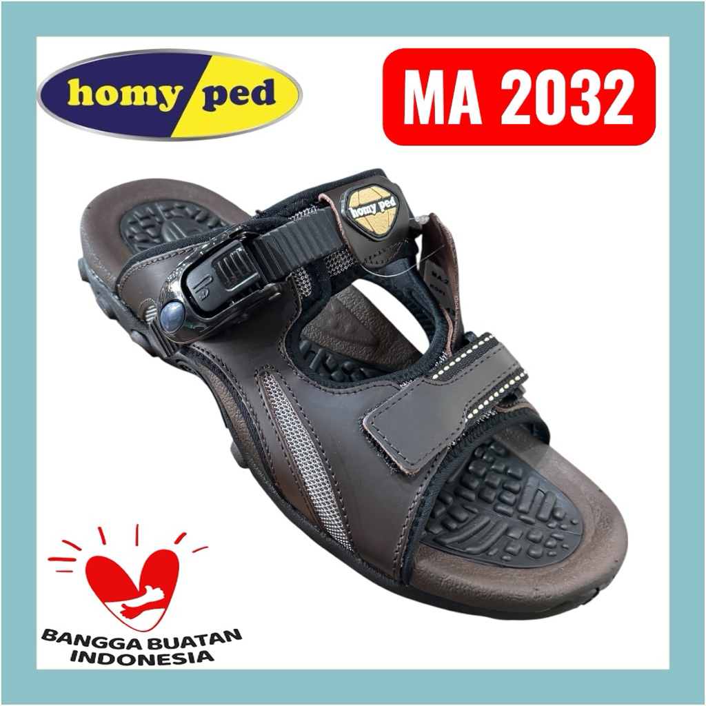 Sandal Gunung Homyped MA 2032 Kopi Sandal Pria Homyped Kulit
