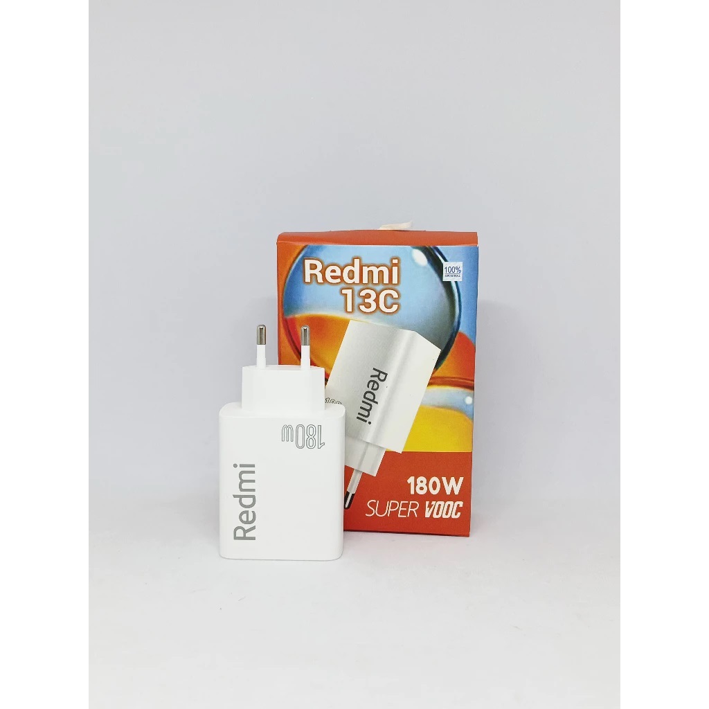 Xiaomi Redmi 13C 5G 180W Adapter Charger Batok Kepala Type C Support Mi Turbo Charge dan Super VOOC 