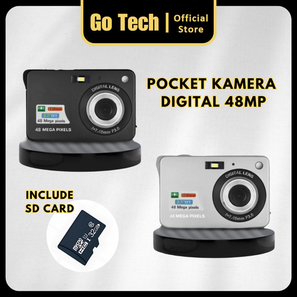 Go Tech - Camera Digital Digicam Kamera Pocket 48MP Digital Camera Pocket Retro / Digital Camera i20