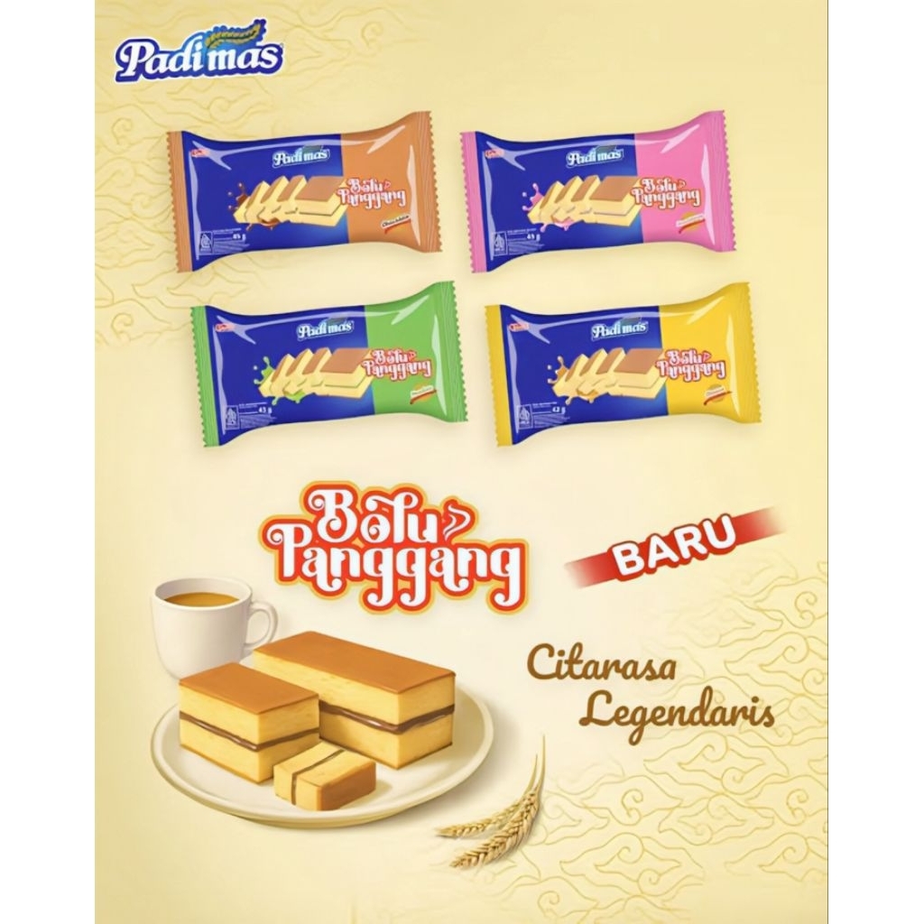 

Bolu Panggang Padi Mas Mix Varian Rasa isi 5 Pcs