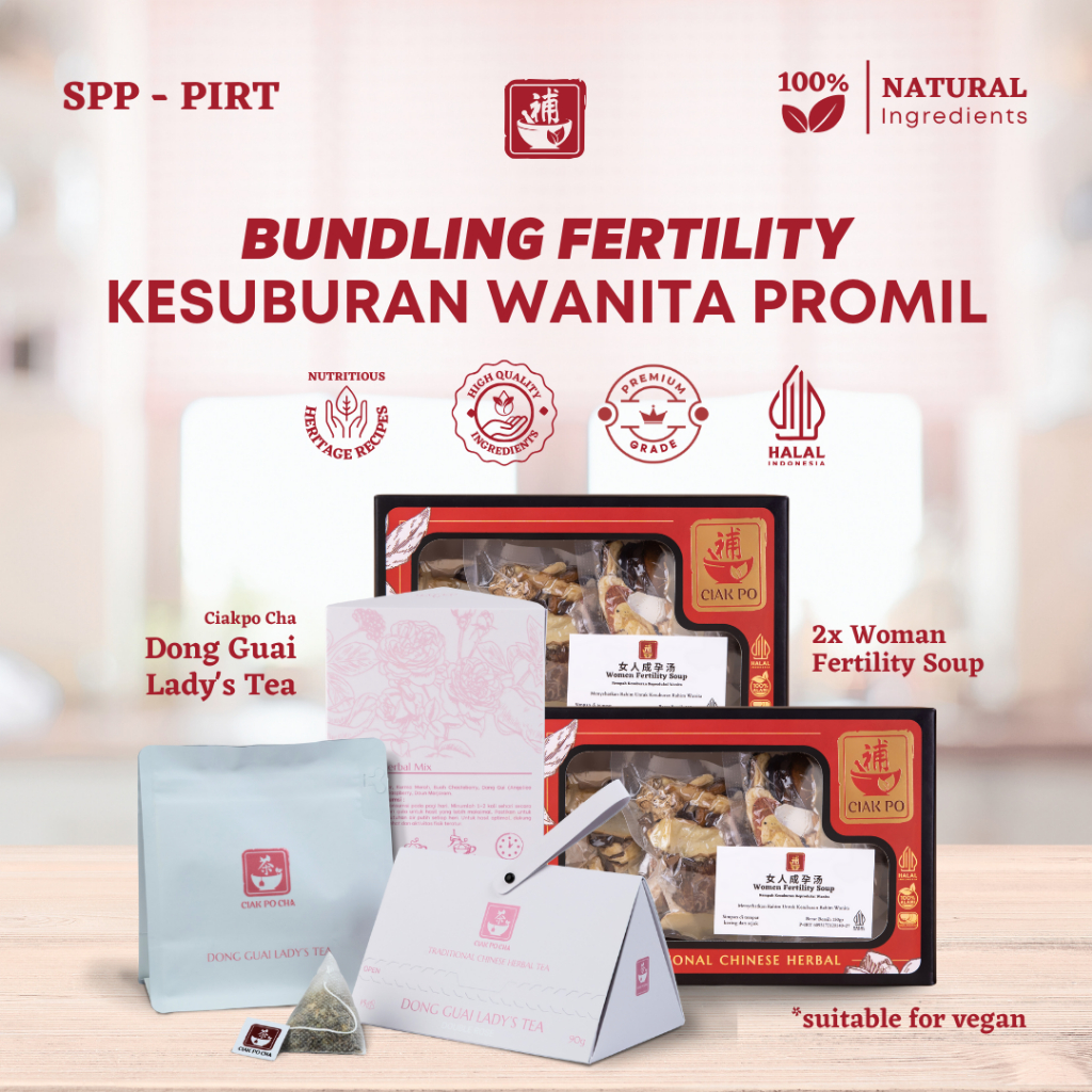 

Ciak Po - Ciakpo Bundling Fertility Kesuburan Wanita Promil (Women Fertility + Dong Guai Lady's Tea)