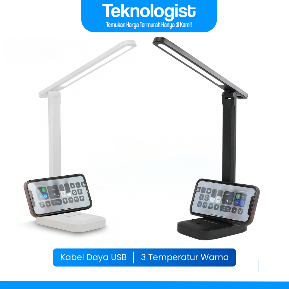 TaffLED Lampu Meja Belajar LED Desk Table Lamp USB Portable