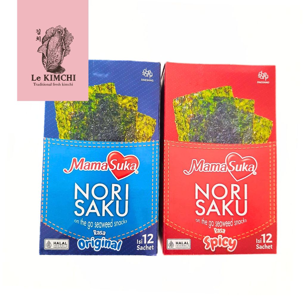 MamaSuka Nori Saku Rumput Laut Kering Panggang Original Box Mamasuka Halal