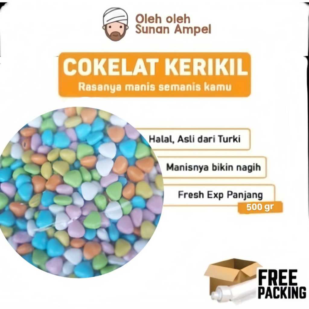 

COKELAT KERIKIL HATI 500GR ASLI KHAS TURKI MOODBOOSTER HALAL OLEH-OLEH HAJI UMROH