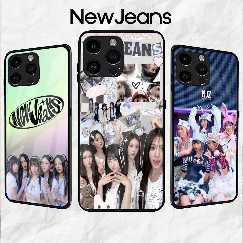 NewJeans - Softcase Glass - Softcase Glossy - Softcase Kaca -ALL TIPE HP - Iphone samsung xiaomi red
