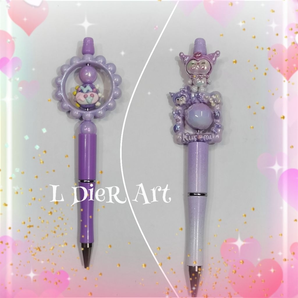 

Pulpen DIY hias manik Cantik L DieR Art * seri frame kuromi , frame bulat panting