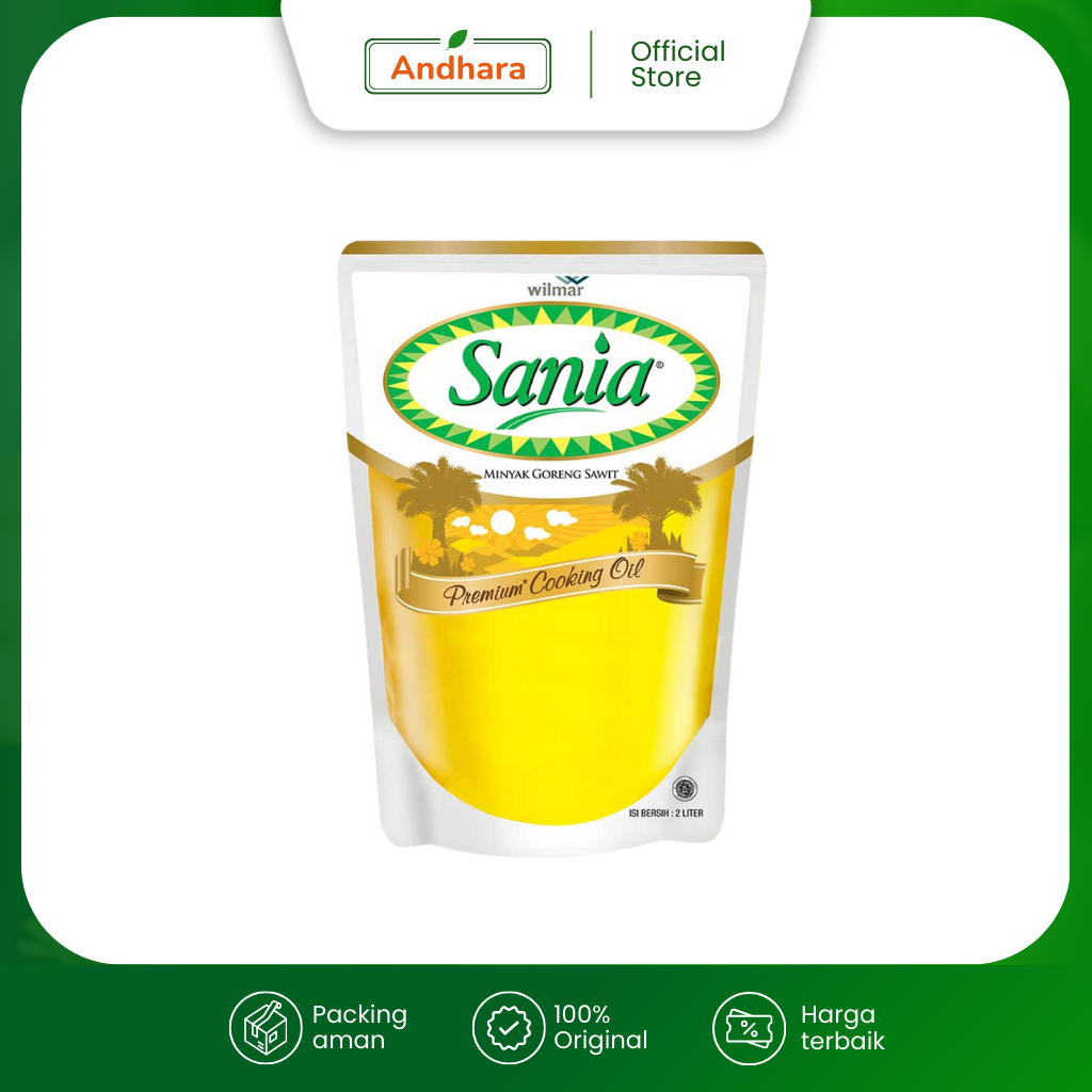 

Sania Refill 2 Liter - Minyak Goreng Sawit - Premium Cooking Oil - Ukuran 2L 2 L 2Liter