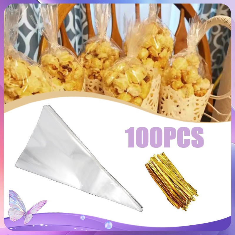 Piping Bag Segitiga Plastik Segitiga Tebal Kecil Plastik Contong Segitiga 100pcs Plastik Segitiga Pi