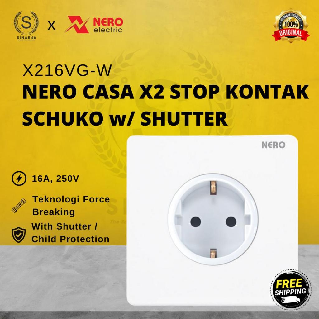NERO CASA X2 STOP KONTAK SINGLE CP X216VGW X216VG-W