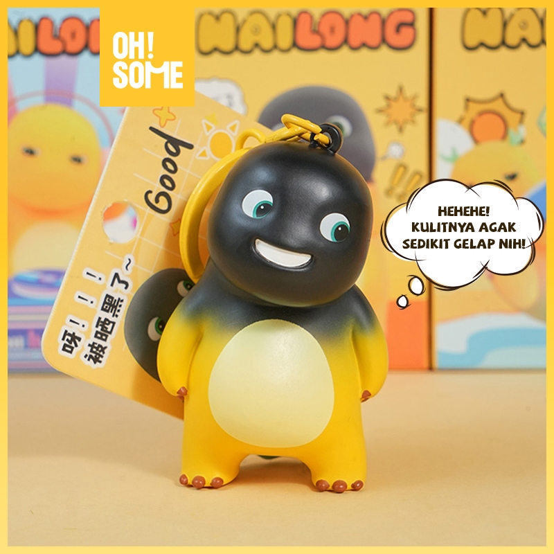 OHSOME - BAIMAO Gantungan Kunci Lucu Karakter Nailong Yellow Dino - Keychain Nailong Lucu untuk Akse