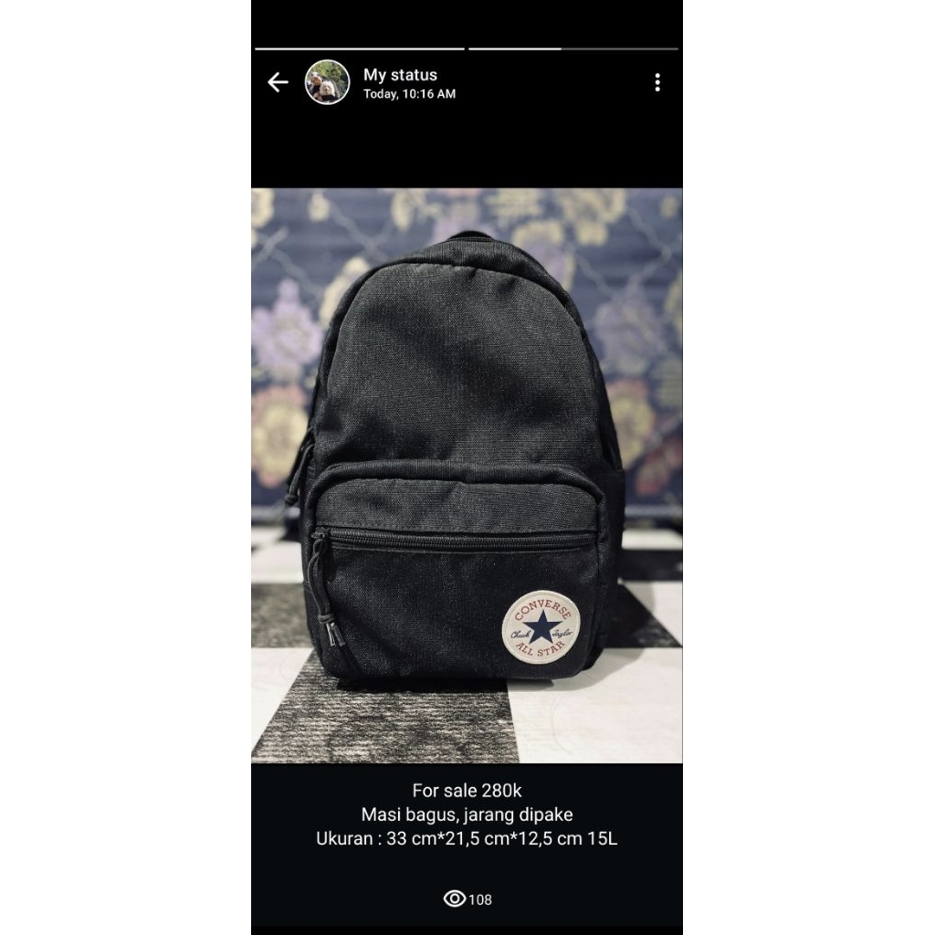 Preloved backpack converse