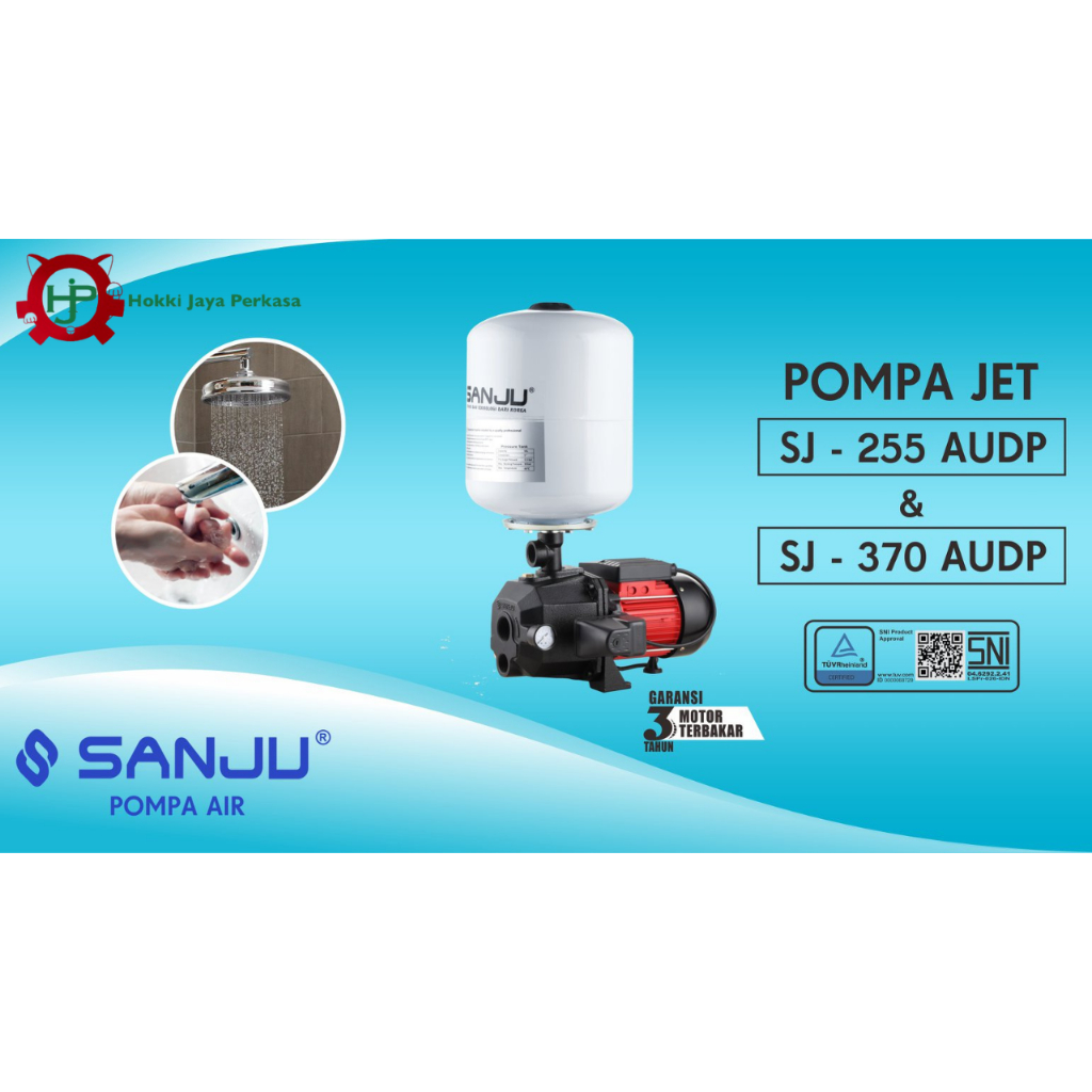 SANJU Pompa Air SJ-255 dan SJ-370 Dengan Tabung Water Pump  Pompa Air Sumur Dangkal Sanju
