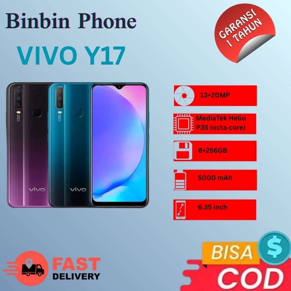 HP VIVO Y17 RAM 8/256GB New 99% Garansi 12 bulan Murah