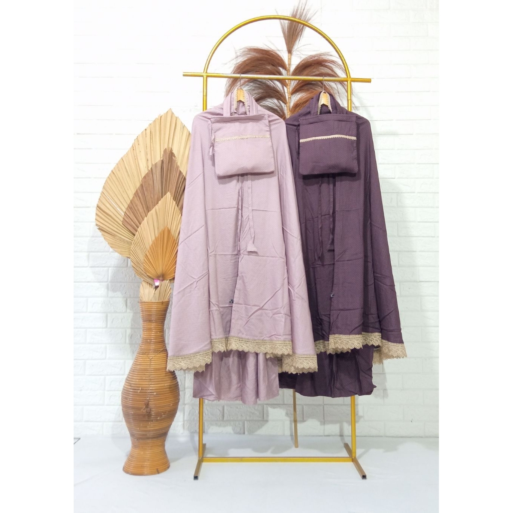 Mukena Rayyan Sabiya RR Dewasa Polos | Tali Renda