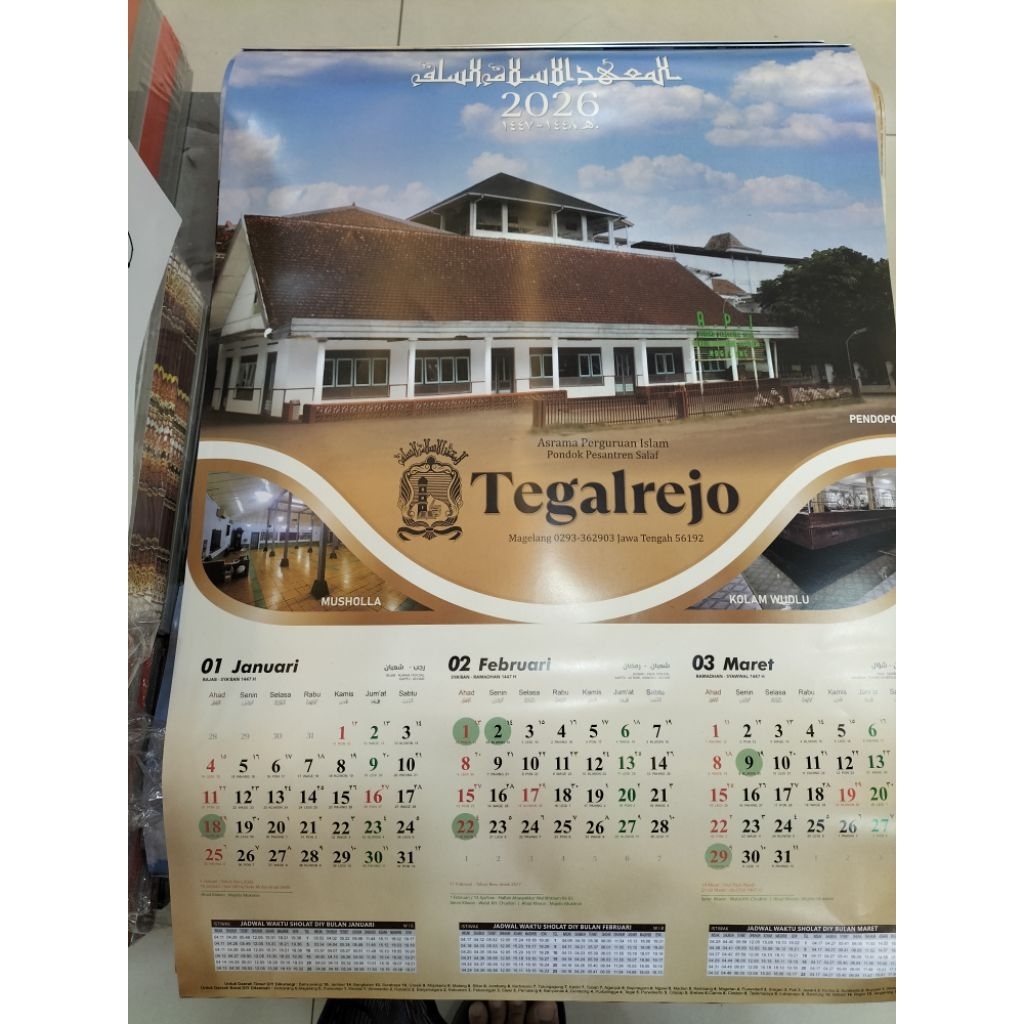 Kalender Pondok API TEGALREJO 2026