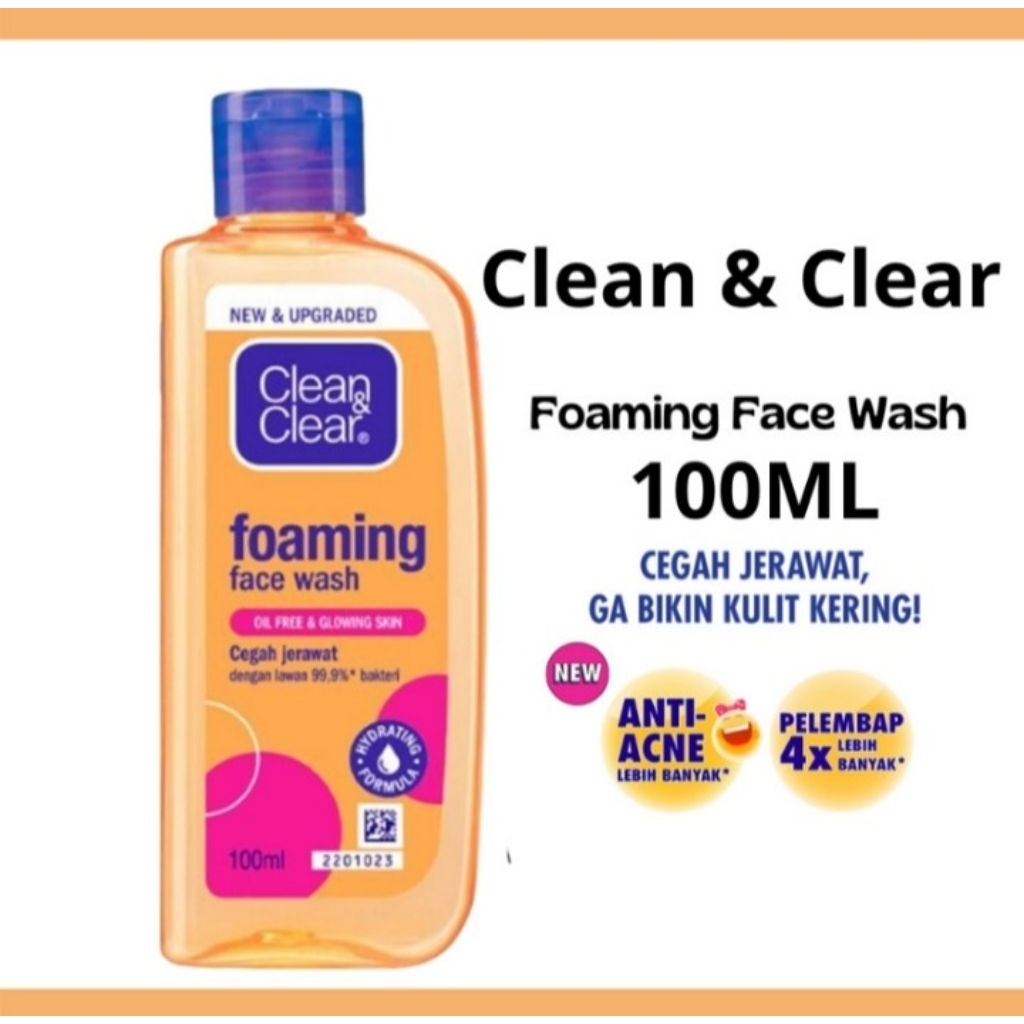 Clean & Clear Face Wash 100ml / clean and clear face wash/sabun cuci piring muka original