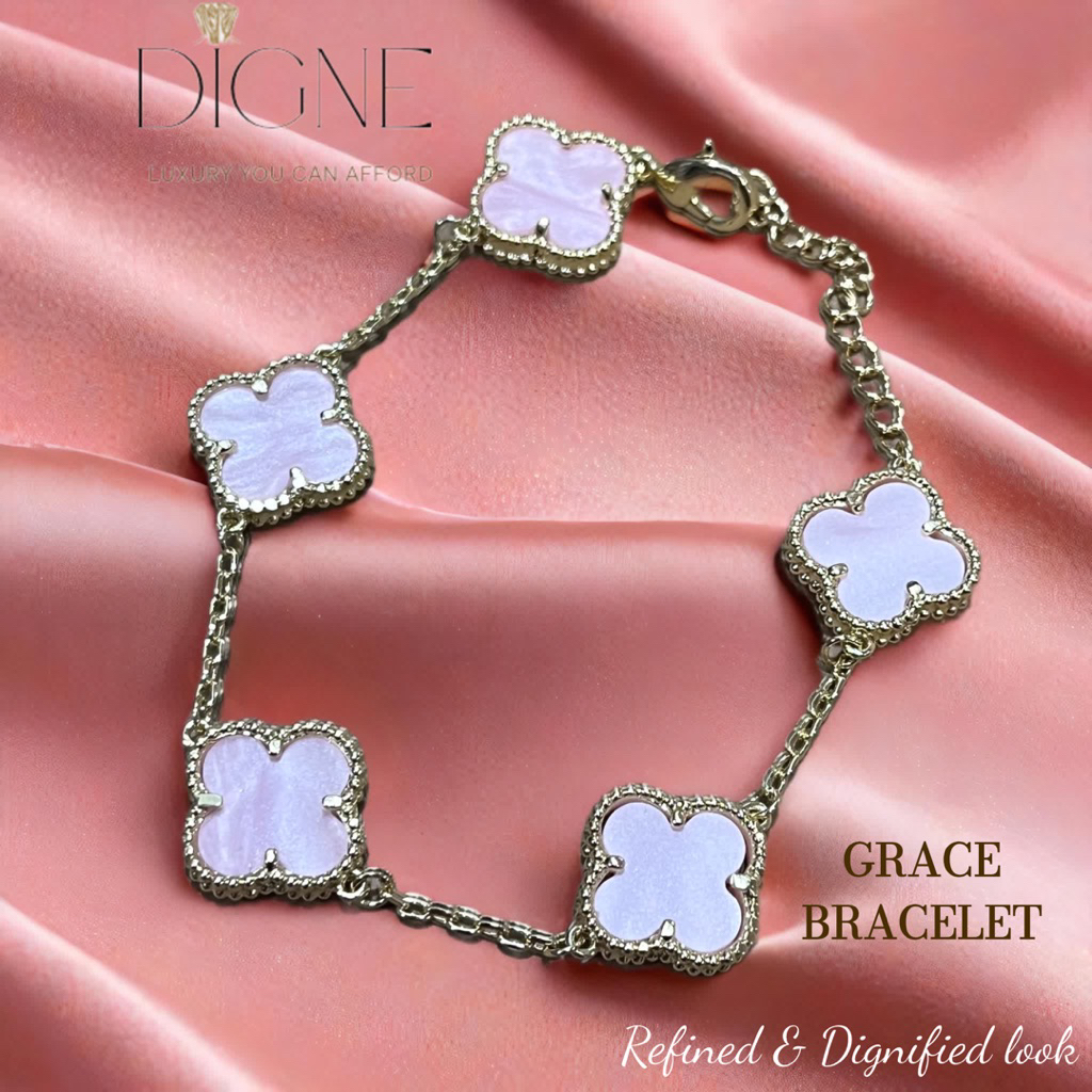 VCA Bracelet 5 Clover Pink